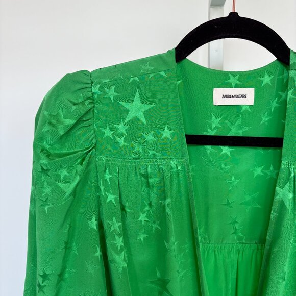 Zadig & Voltaire Recol Jac Stars Silk Dress Medium Size - Picture 2 of 8